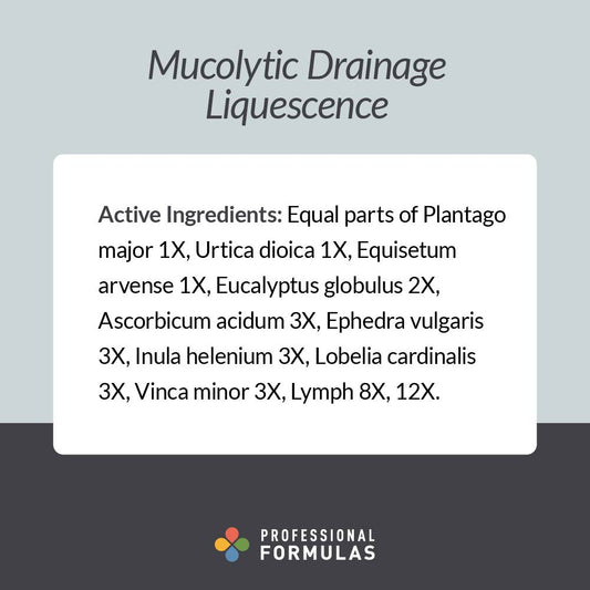 Mucolytic Drainage Liquescence